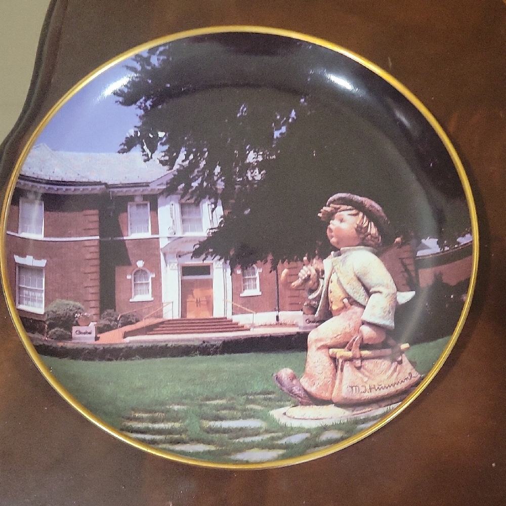 Goebel White Plate with Blue Collector’s Mark